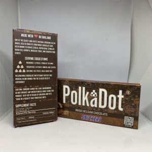 PolkaDot Snickers Bar - Polkadot Mushroom Chocolate Bar PolkaDot Snickers Bar - Polkadot Mushroom Chocolate Bar