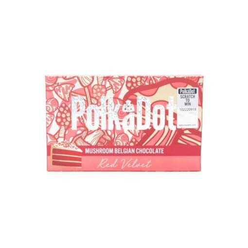 Red Velvet Chocolate Bar - Polkadot Mushroom Chocolate Bar